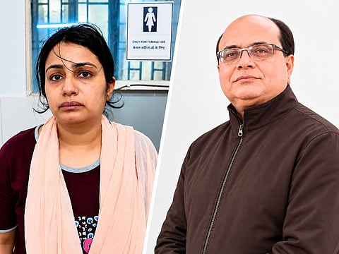 Shalu Minocha, 30, and her father-in-law, pharmaceutical businessman Vineet Minocha, 63. Police allege Shalu hired a former family employee and another man to kill Vineet.