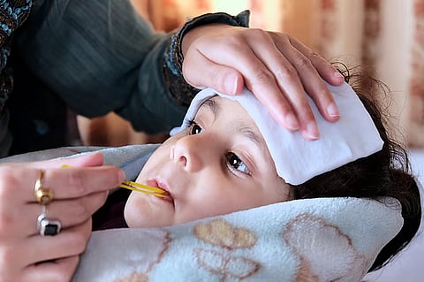 Children showing clear flu symptoms should stay home from school.
