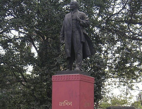 A statue of Vladimir Lenin in Kolkata, which has also been proposed for removal as the city reviews Communist-era street names.