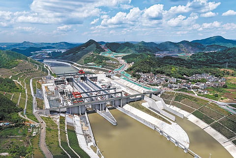 Pinglu Canal: The 134.2-km canal runs from the Nanning area of Guangxi Zhuang Autonomous Region south to the Beibu Gulf (Gulf of Tonkin), creating a river-to-sea connection that bypasses the traditional route east through the Xijiang River system and ports in Guangdong.