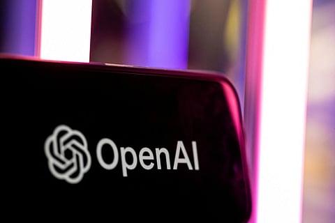 The OpenAI logo is seen at the "ALL IN 2026" conference at the Palais des Congres de Montreal in Montreal, Quebec, on September 17, 2026.