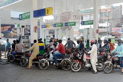 Crude oil supply risks elevated as US President Donald Trump rejected an Iranian proposal to reopen the Strait of Hormuz, driving oil prices up on Tuesday. A queue at a fuel pump in Pakistan.