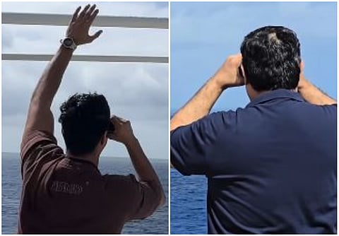 Father and son’s ships cross paths in a once-in-a-billion ocean reunion