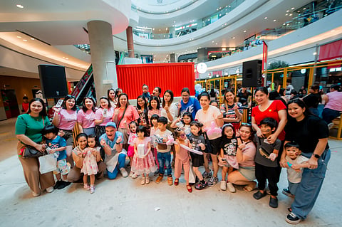 Filipino mothers together with their children