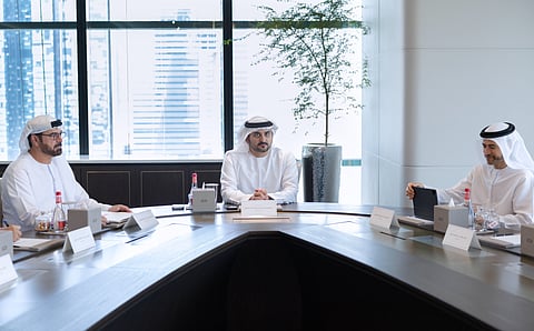 Sheikh Maktoum bin Mohammed bin Rashid Al Maktoum, First Deputy Ruler of Dubai, Deputy Prime Minister, Minister of Finance and Chairman of the Higher Committee for the Development of the Economic and Financial Sector, chaired a meeting of the Higher Committee for the Development of the Economic and Financial Sector to review the latest performance indicators of Dubai.