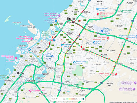 Dubai-Sharjah traffic alert: Long tailbacks reported on key highways