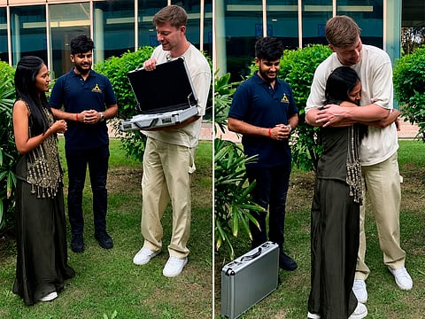 Maya Gupta, a content creator from Surat, documented her 365-day challenge to meet YouTube star MrBeast on social media.