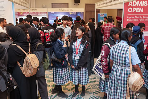 Students from various schools turned out in large numbers on the opening day of Gulf News Edufair Abu Dhabi