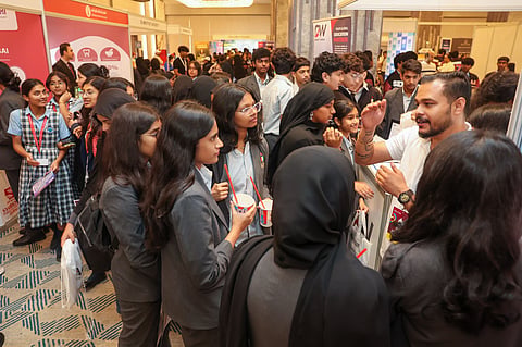 Students from various Abu Dhabi schools turned out in large numbers on the opening day of Edufair Abu Dhabi