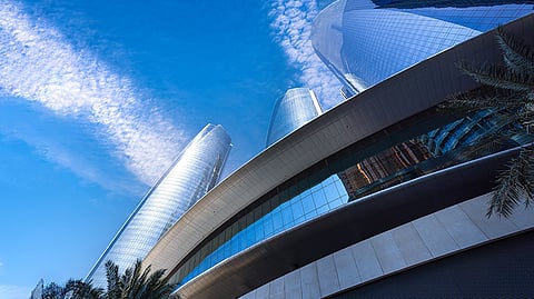 Downtown Abu Dhabi. The Abu Dhabi Global Market reported that assets under management increased by 36 per cent during 2025