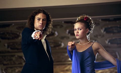 Heath Ledger and Julia Stiles starred in 10 Things I hate About You.