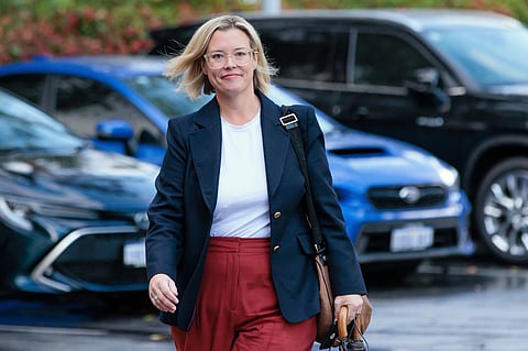 Western Australian state government minister Hannah Beazley arrives for a Labor caucus meeting in Perth, Australia, June 6, 2023.