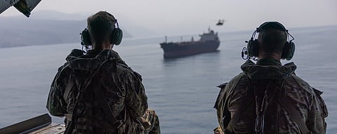 US CENTCOM chief visits Strait of Hormuz, highlighting efforts to secure key shipping lanes as Middle East turmoil continues.