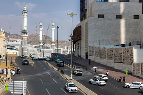 The Grand Mosque is seen in the background. Sheikh Abdulrahman Al Sudais has warned that the security and sanctity of Islam's two holiest mosques are a “red line” that must not be breached.