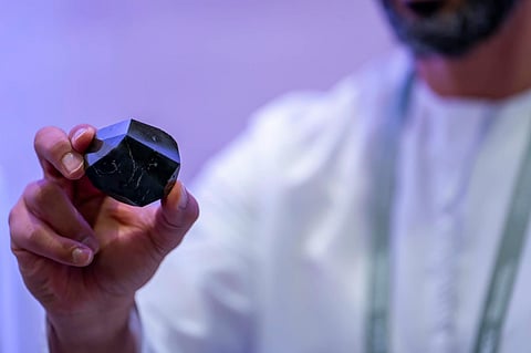 Rare 888.88-carat black natural diamond called Infinity debuts in Dubai