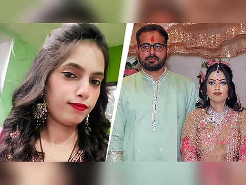 Muskan, 28, who married Nilesh on June 29, 2026, died after collapsing outside a hotel room in Jhansi, Uttar Pradesh.
