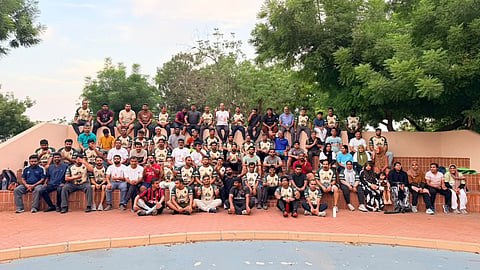 Members of the positive Fit workout group gather at Fathima Park at 6.00am. More than 100 people attend the free sessions, six days a week.