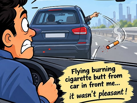 Why throwing cigarette butts from cars puts road users at risk