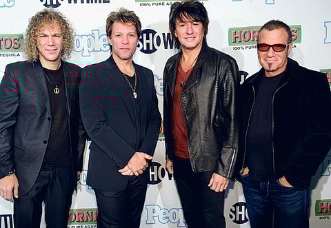 Bon Jovi band members: David Bryan, Jon Bon Jovi, Richie Sambora and Tico Torres