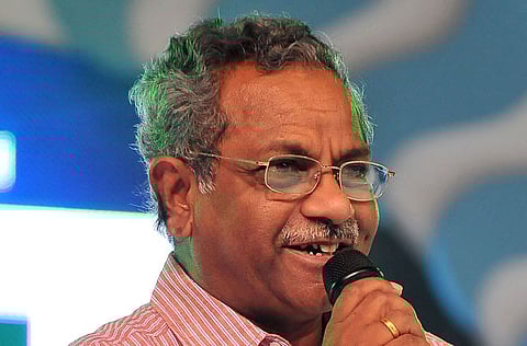 Shaji N. Karun, who was named Best Director, addresses the crowd.