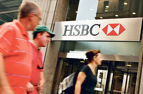 An HSBC branch in New York. The London-based bank has warned of higher provisions.