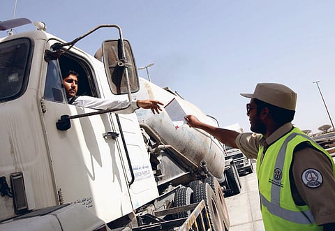 A toll plaza for trucks in Sharjah. SRTA has launched a number of modern vehicles, equipped with a new logo, to be operated as part of toll patrols in Sharjah. Picture for illustrative purposes only.