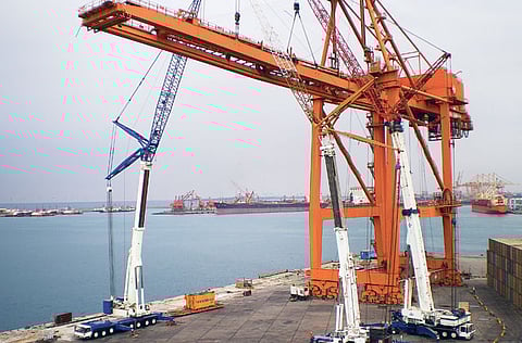 Jeddah port in Saudi Arabia.