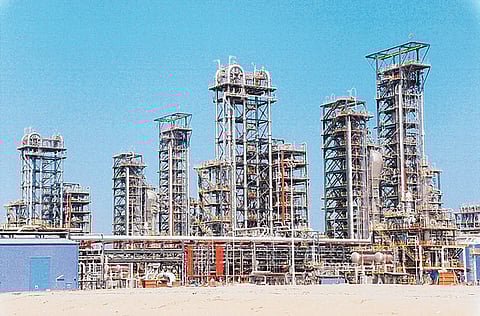 Part of the sprawling Borouge industrial complex in Ruwais. A new production capacity - Borouge 4 - entails a whopping Dh22 billion in new investments.