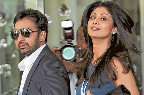 Raj Kundra and Shilpa Shetty.