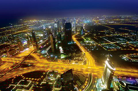 A bird's eye view of constant activity on Dubai's highways. The Gulf states offer up a lesson in how shared interests is the best foundation for growth.