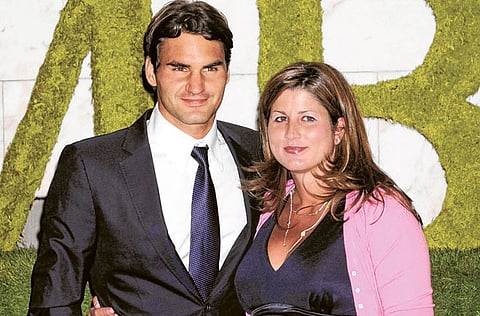 A file photo of Roger and wife Mirka Federer together.