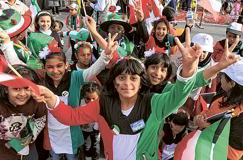 File picture shows Kuwaiti children celebrating independence day. Although Kuwait was their protectorate, the British faced resistance during the rule of Sheikh Abdullah Al Salem, due to the fact that the ruling family and government tried to hinder the UK’s ambitions of controlling Kuwait’s internal affairs.