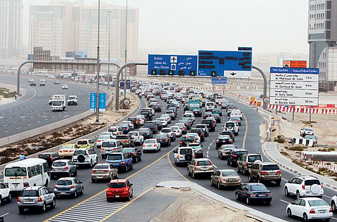 Motorists face bumper-to-bumper traffic across Dubai and Sharjah