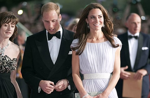 Britain's Prince William and his wife Catherine, Duchess of Cambridge, at the BAFTAs in a file photo.