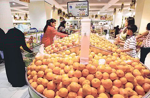 A supermarket in Abu Dhabi. Solid data and facts related to food security in the UAE and other GCC countries offer reassurances of sufficient stock to meet its peoples’ needs.
