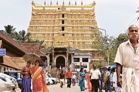 In this file photo, devotees leave the 16th-century Sree Padmanabhaswamy Temple whose contents make it arguably the richest shrine in the world.