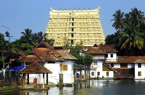 A file photo of the 16th-century Sree Padmanabhaswamy Temple in Thiruvananthapuram, the capital of the southern state of Kerala, India.