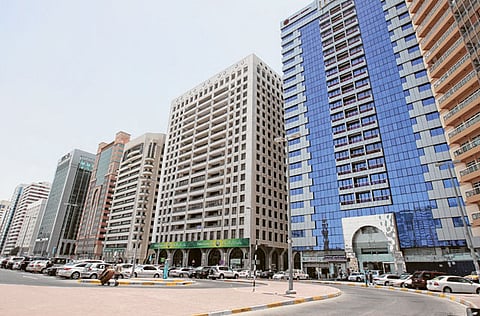 High-rise residential buildings in Abu Dhabi. For illustrative purpose only.