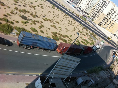 International City - from residential area to parking lot for noisy trucks