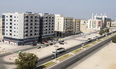 Buildings in Umm Al Quwain. Photo for illustrative purposes only