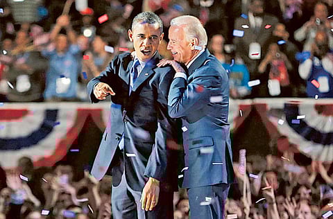 Joe Biden with Barack Obama (File)