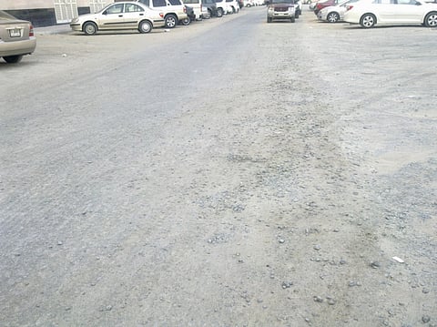 Potholes and no street lights in Al Nahda neighbourhood