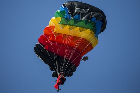 A parachutist. For illustrative purposes only.
