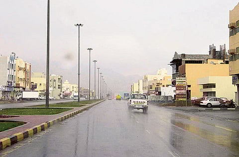 A street in Fujairah after the rain.