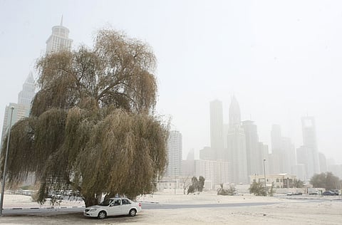 Hazy weather in Dubai