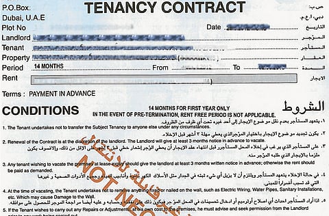 File photo: A lease contract for 14 months at 12-month rental rates.