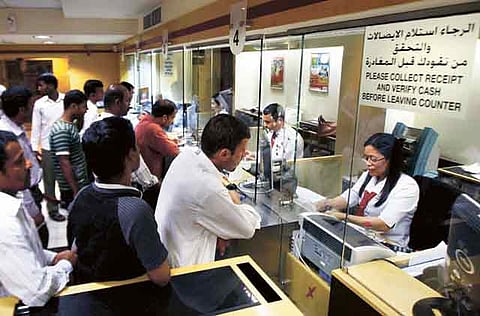 People throng at a money exchange in Sharjah to remit money. Photo used for illustrative purposes.