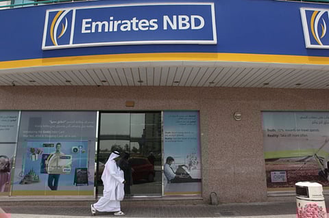 An Emirates NBD branch on Shaikh Zayed Road, Dubai.