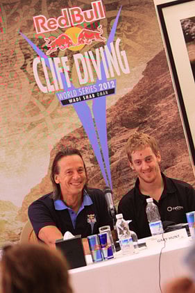 14 cliff divers take a plunge in Wadi Shaab