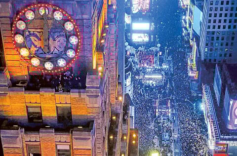 New Year's celebrations in New York are very grand normally.